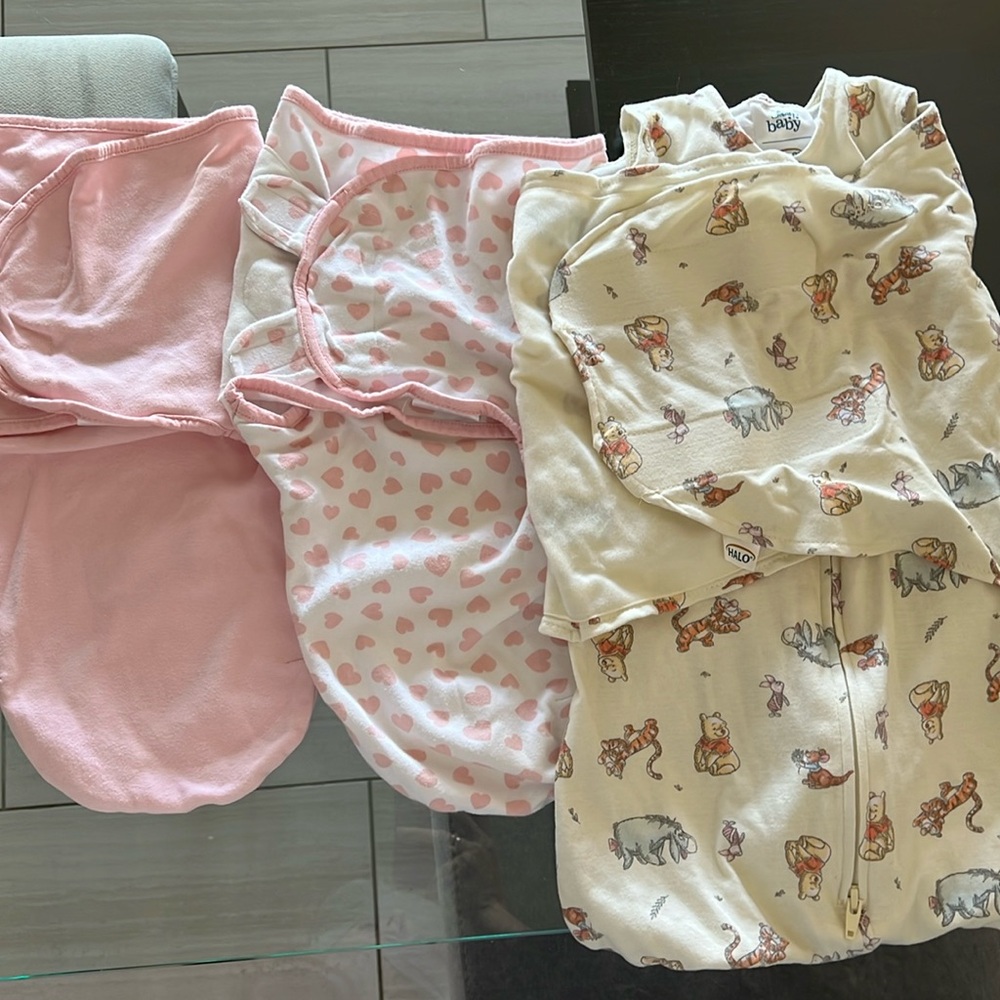 Three pack baby swaddles
